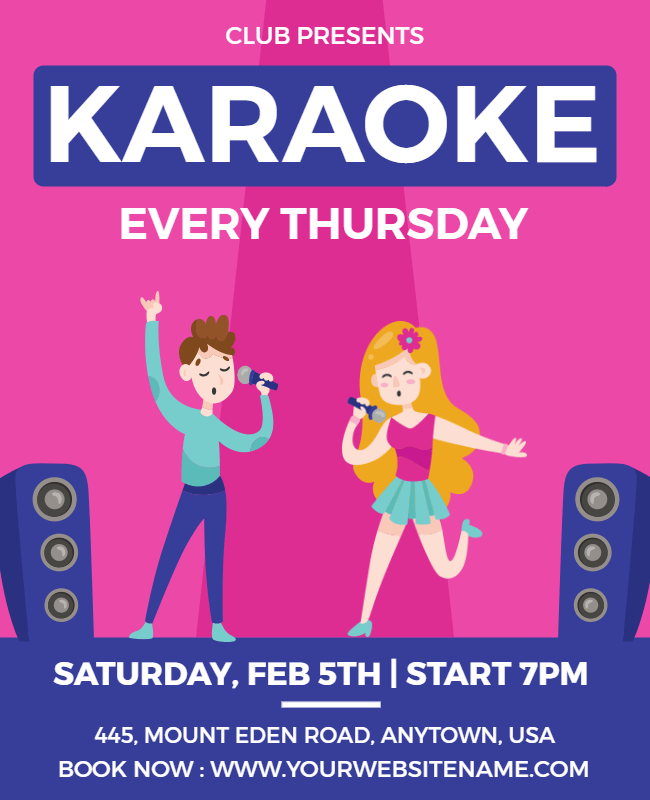 illustration Karaoke Flyer