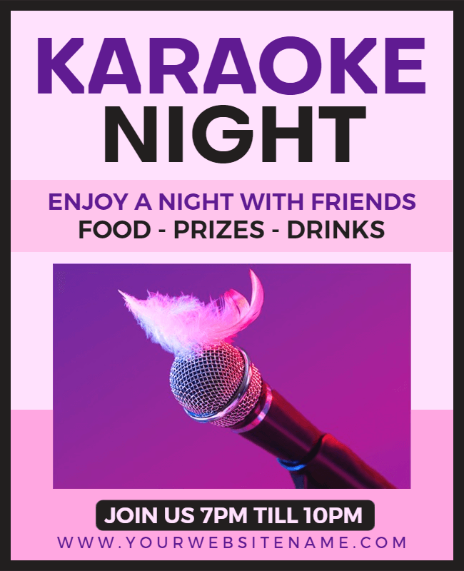 call to action Karaoke Flyer