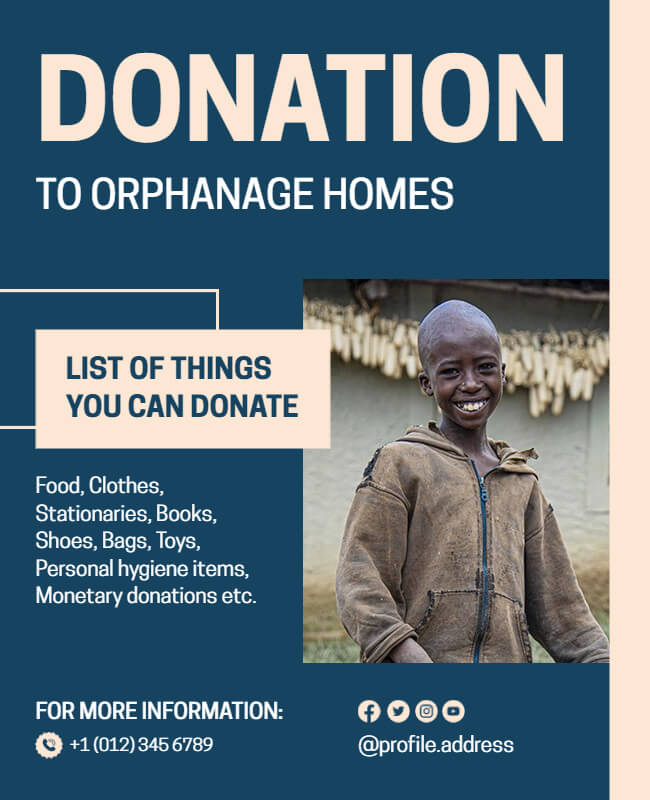 Orphanage Home Donation Flyer