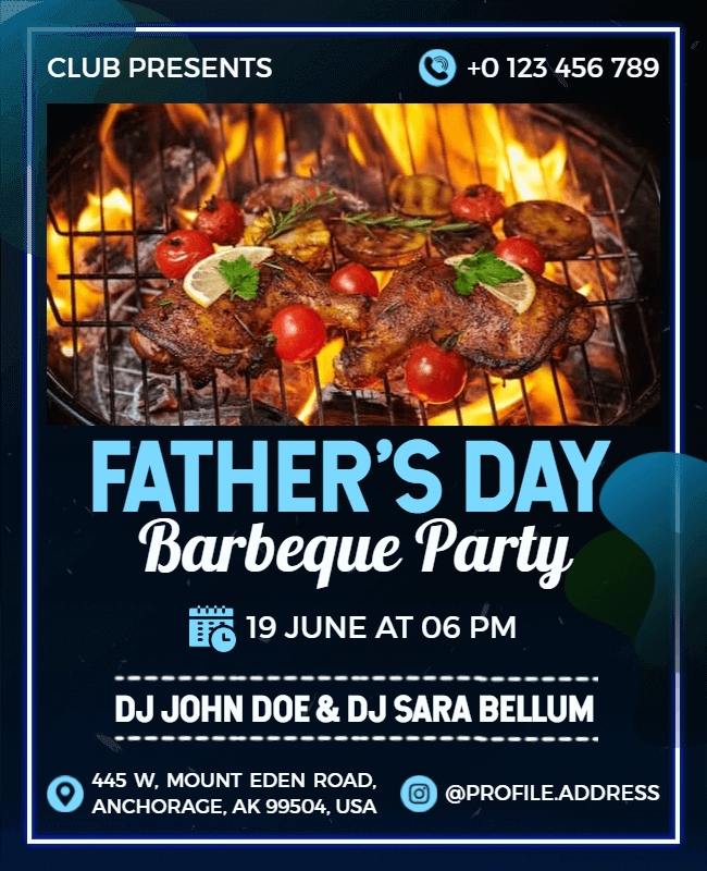 father's day bbq flyer