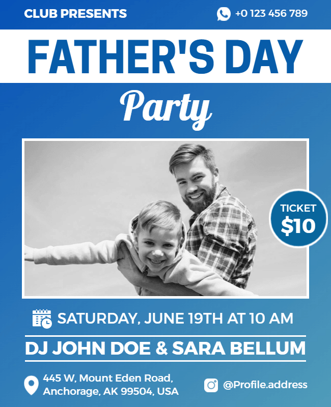 fathers day party flyer