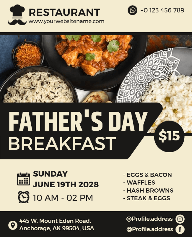 father's day brunch flyer