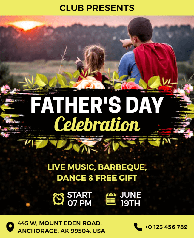 father's day celebration flyer
