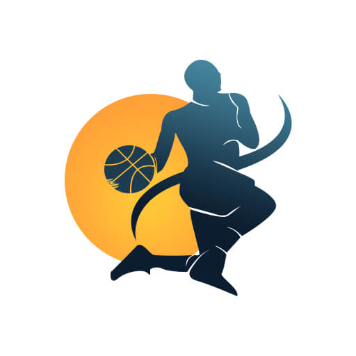Colorful Basketball Logo Design