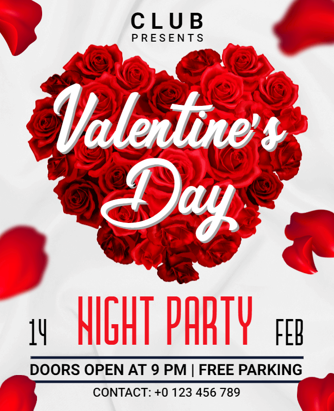 valentine night party flyer