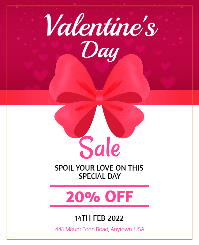 valentine's day sale flyer