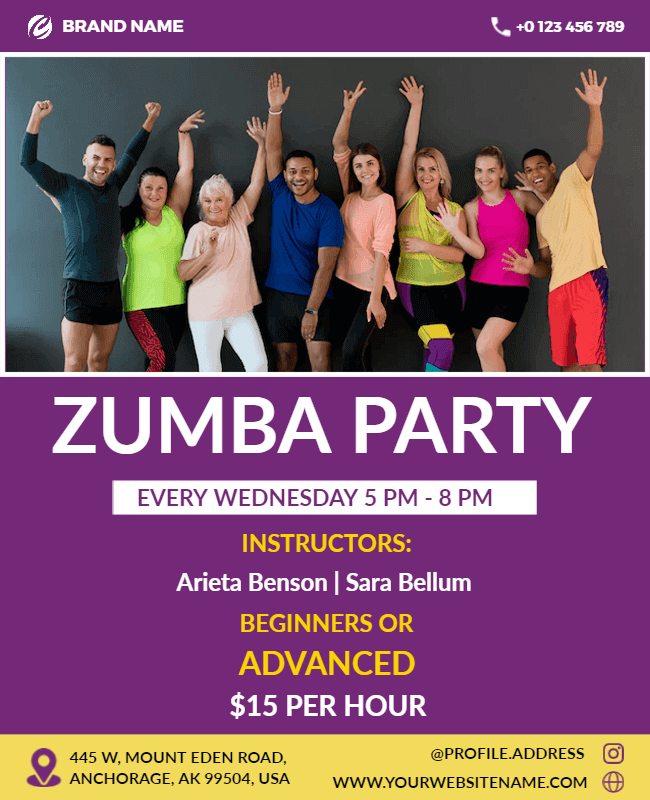 zumba party flyer