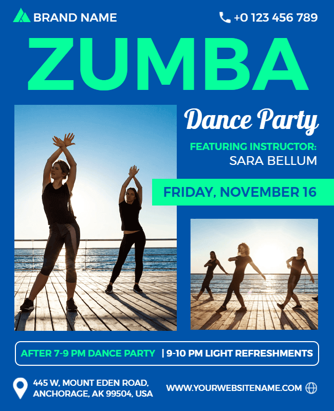 zumba dance flyer