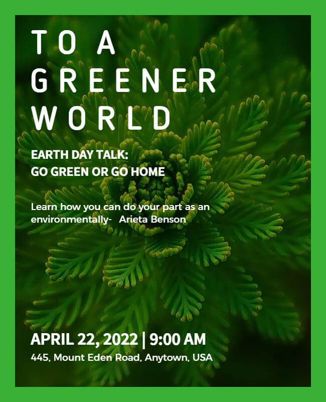 Earth Day Talk Poster