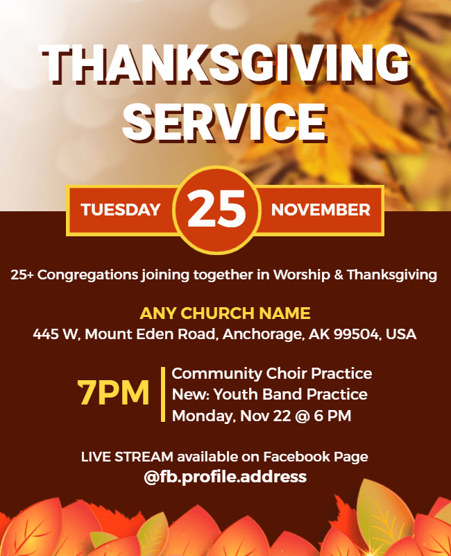 Thanksgiving Service Flyer