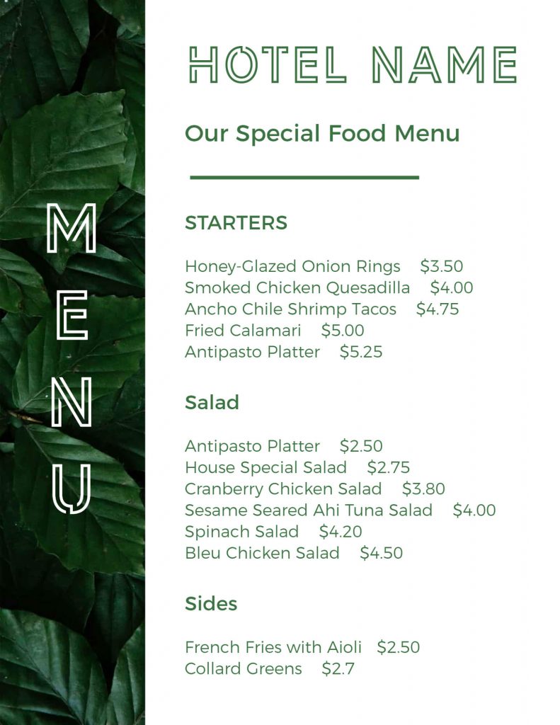 hotel-menu-design-samples