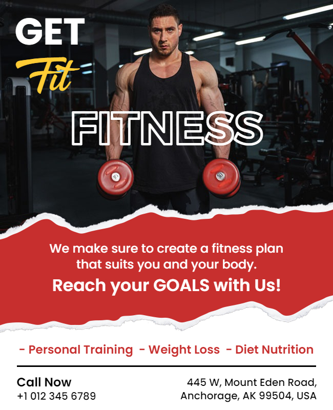 training fitness flyer