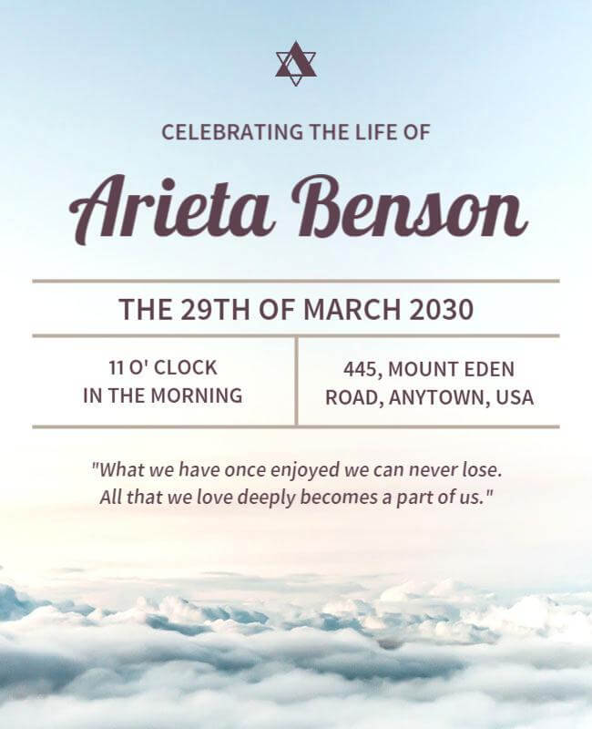 add Quotes ideas in celebration of life flyer
