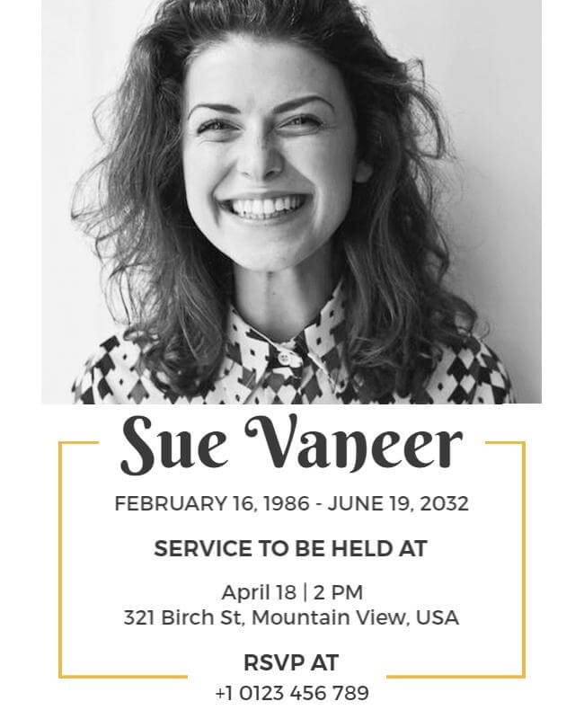 incorporating big image ideas in celebration of life flyer