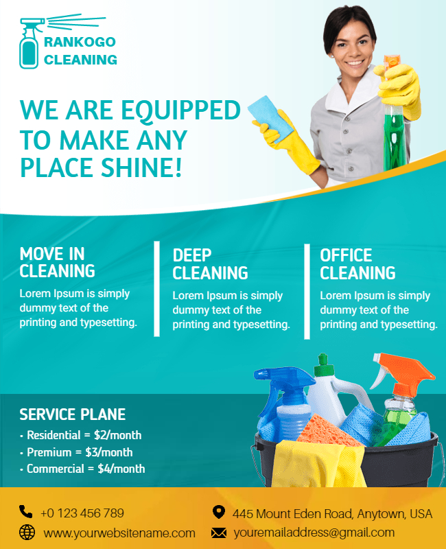 Deep Cleaning Flyers template