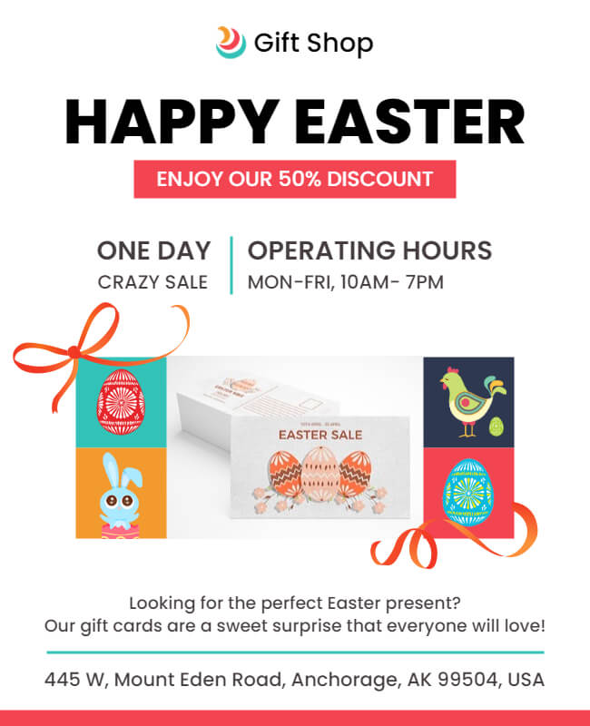 Easter Gift Card Poster