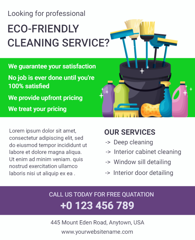 Eco-friendly Cleaning Flyers