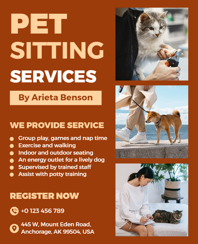 Pet Sitting Flyer Ideas And Examples PhotoADKing