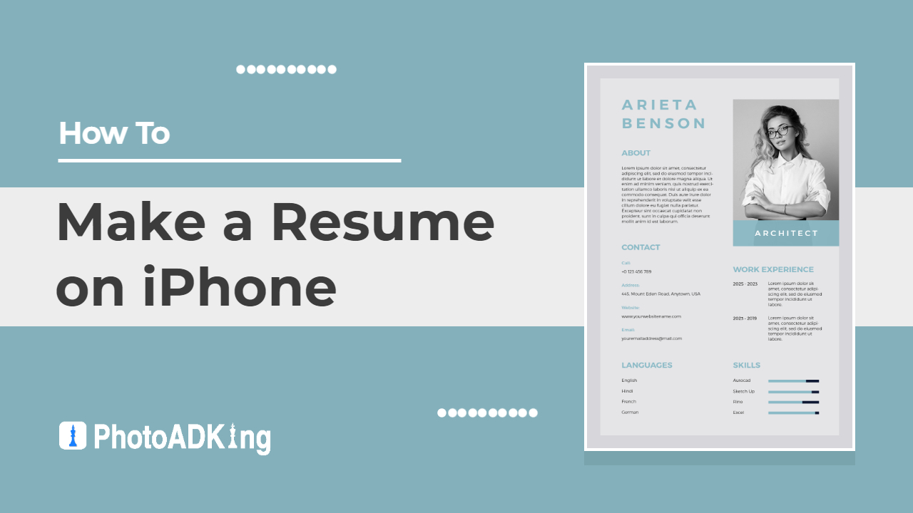 how to make a resume using iphone
