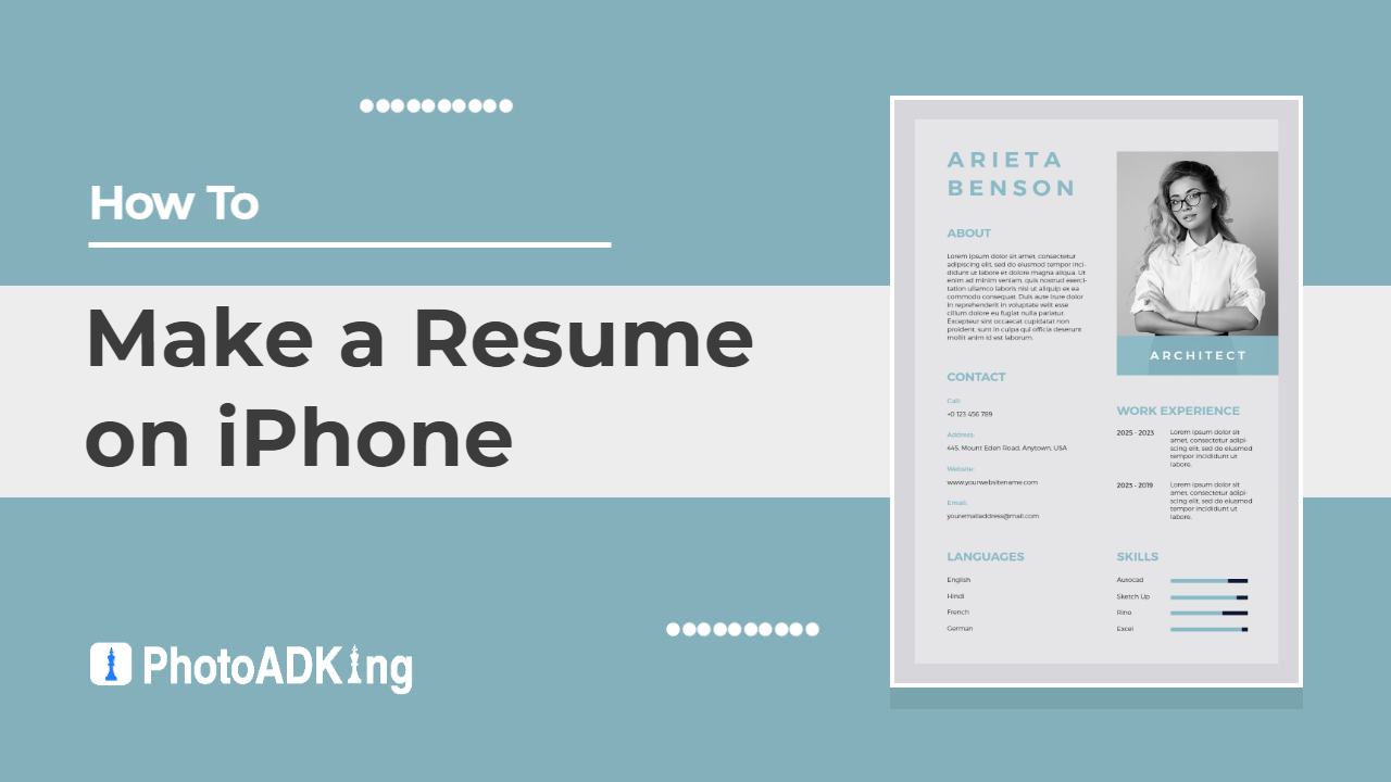 how to make a resume on my iphone