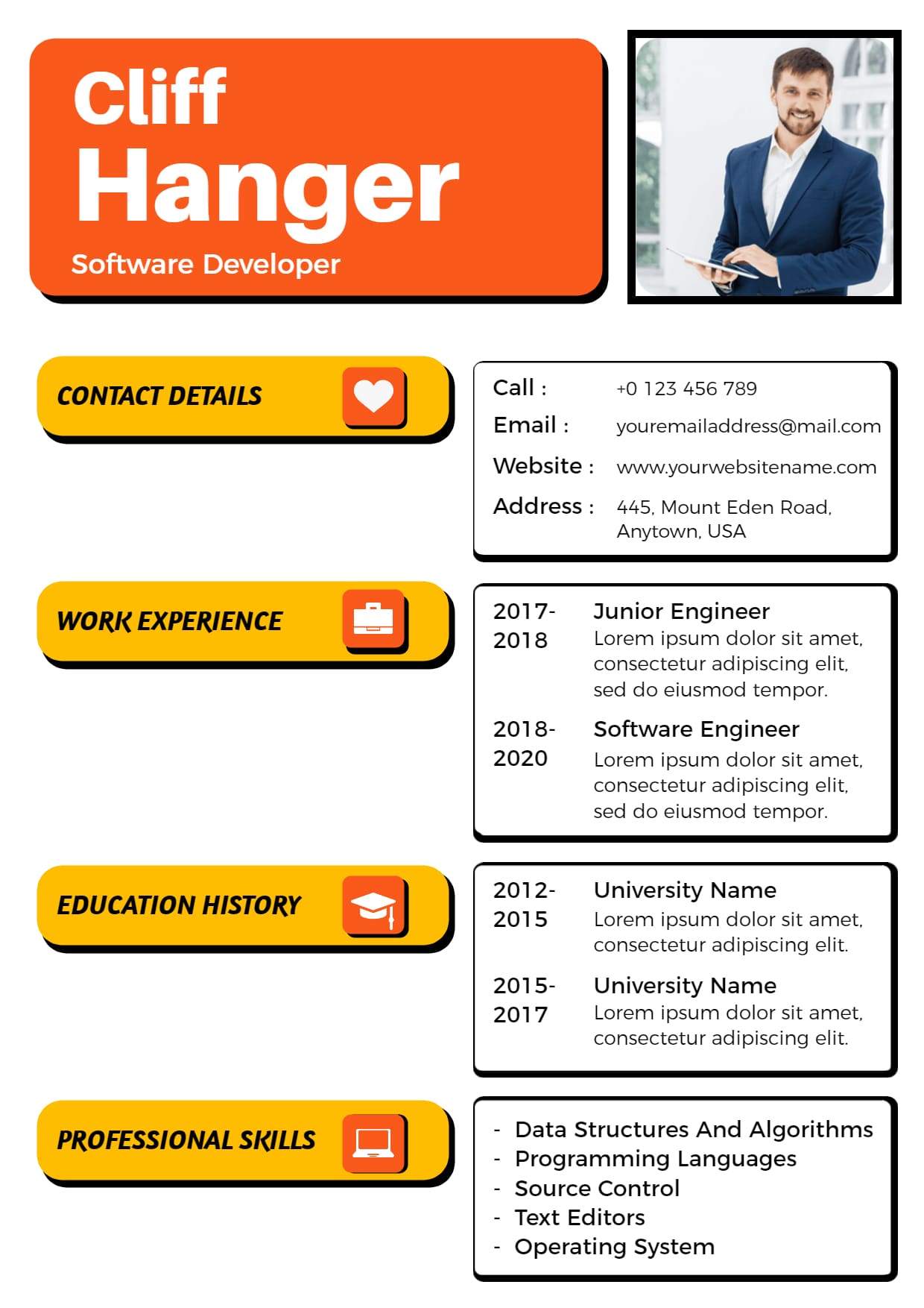 Infographic software engineer resume examples