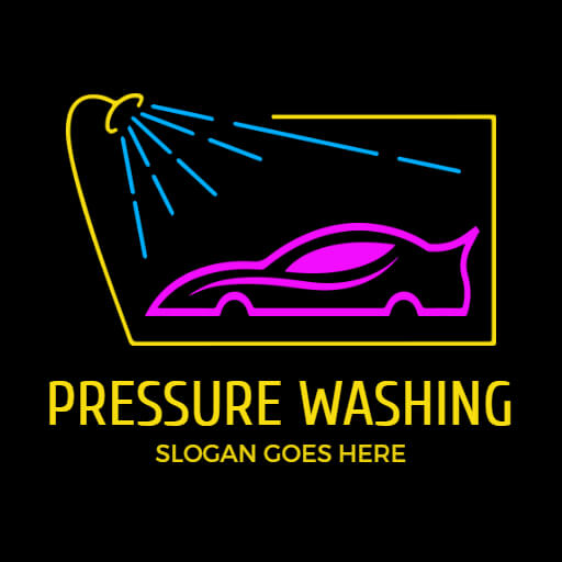 Neon Power Washing Logo