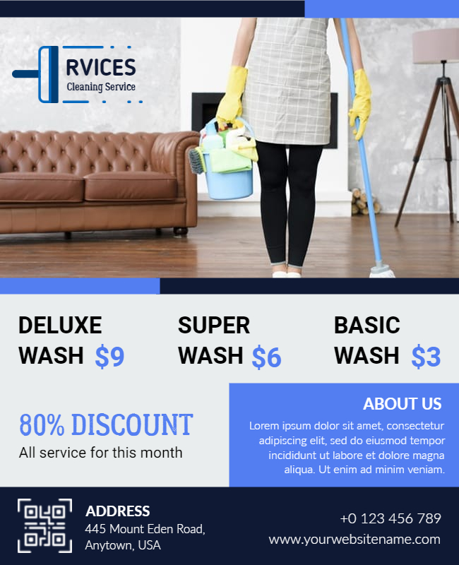 One-Time Cleaning Service Flyer