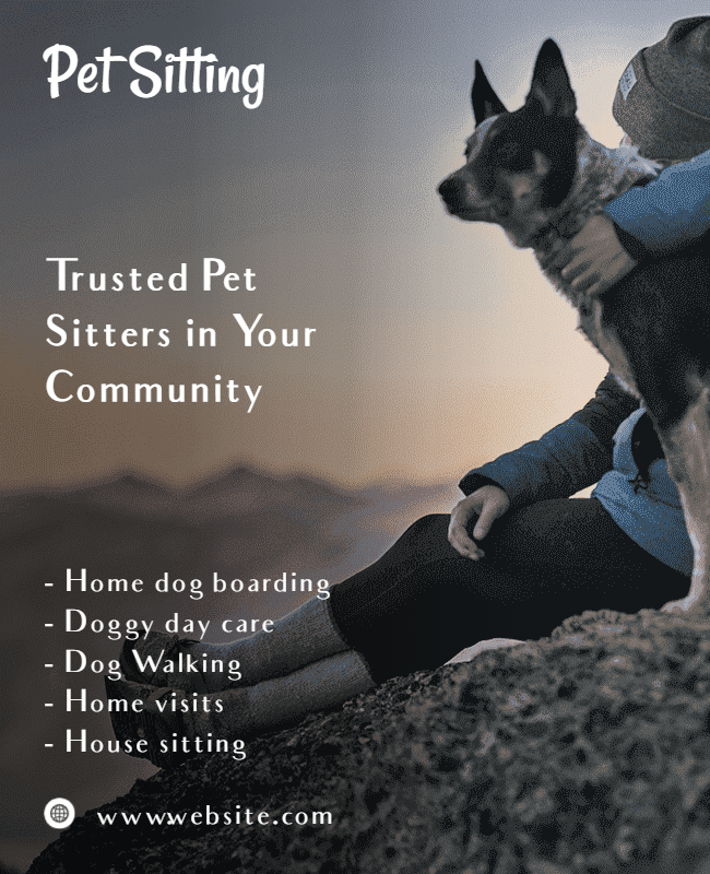 Personalized pet flyer template