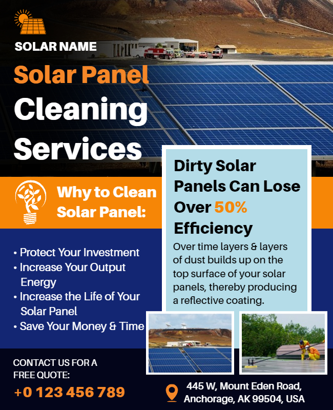 Solar Panel Cleaning Template