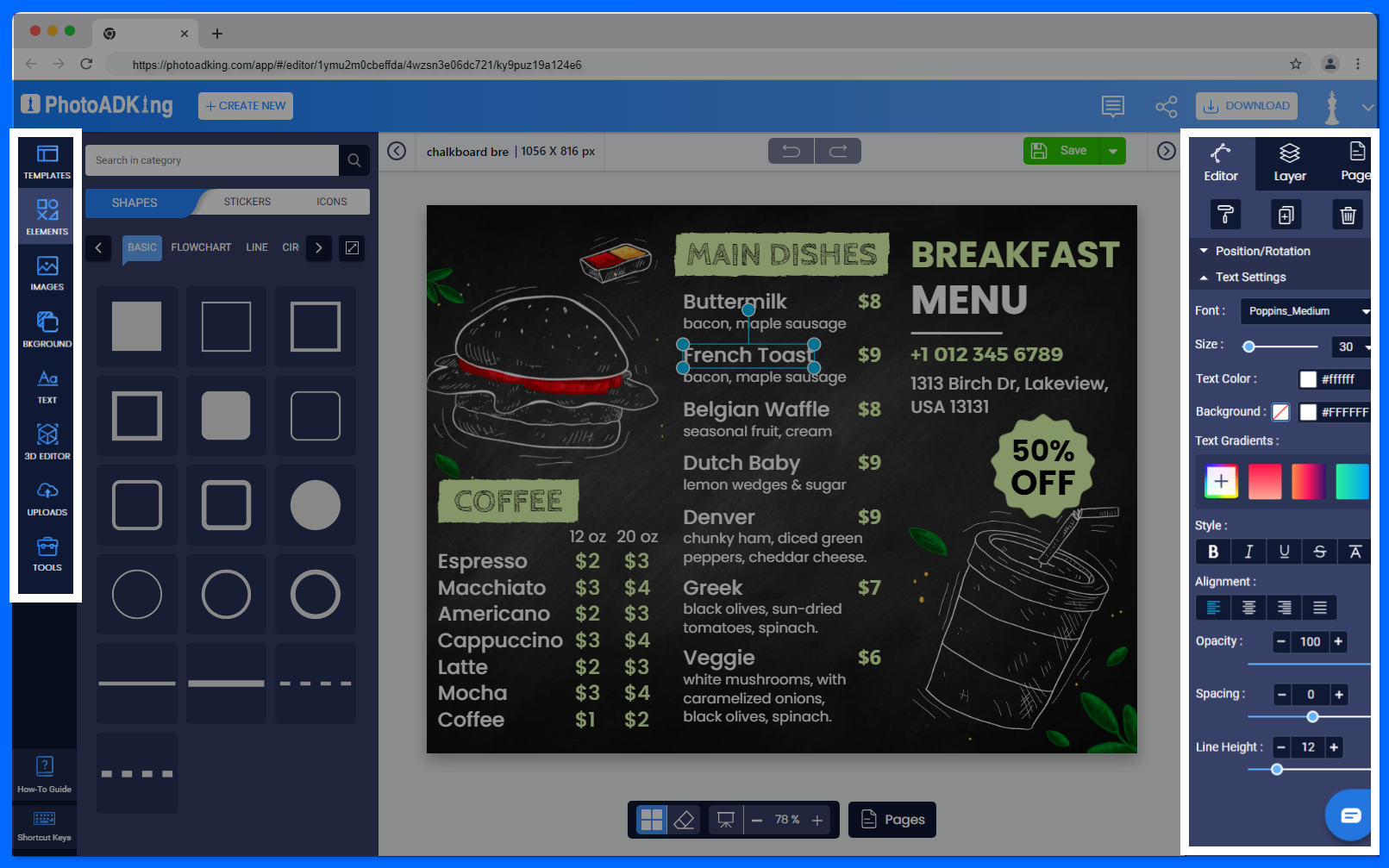 How to Design a Breakfast Menu Using Templates