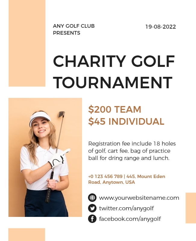 Tournament charity Flyer