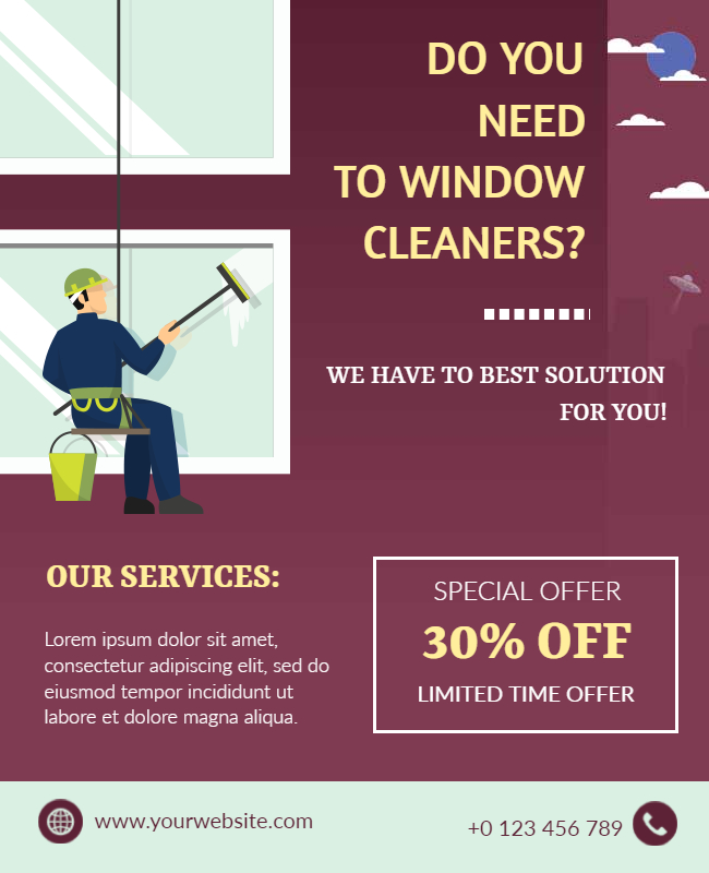 Window Cleaning Service Flyer