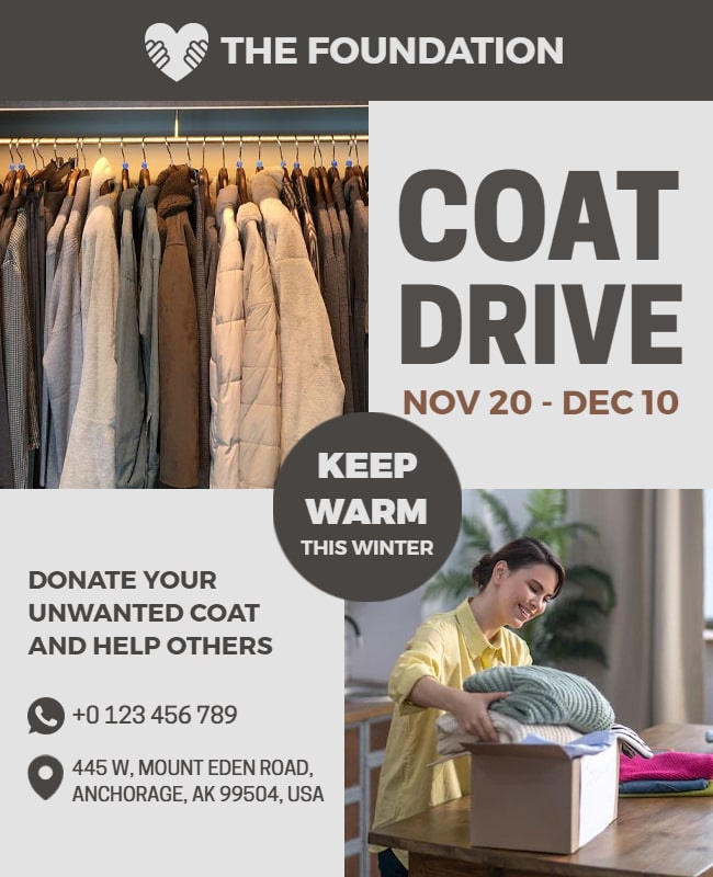 Winter Coat Fundraiser Flyer Template