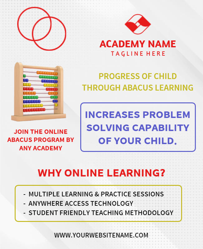 abacus learning flyer example