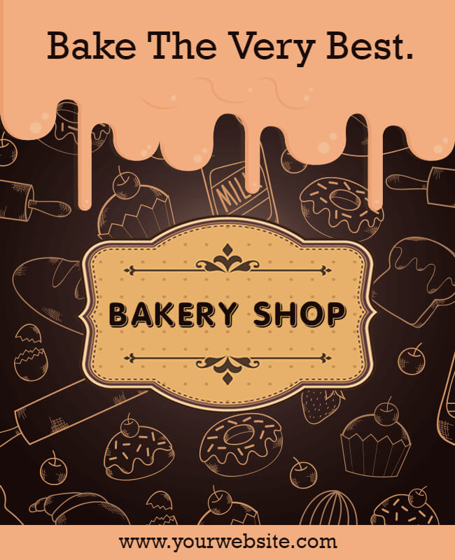 bakery shop flyer template