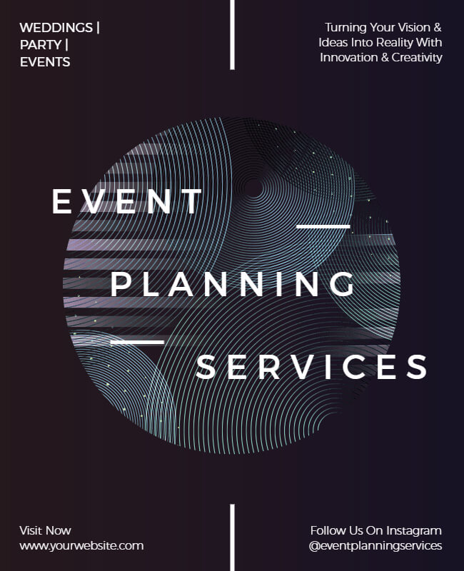 event planning services flyer
