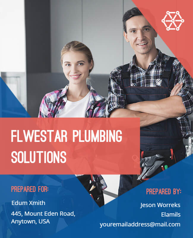 plumbing solutions flyer template
