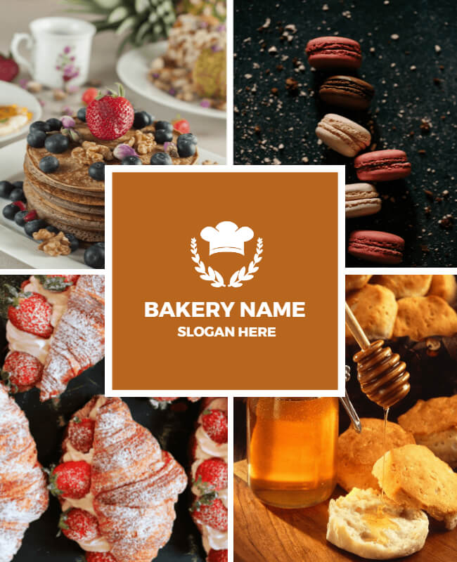 bakery flyer with background images