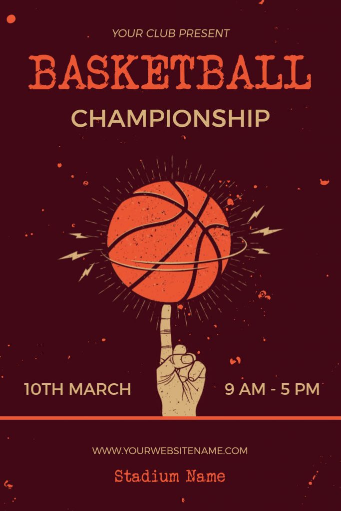 basketball championship flyer template