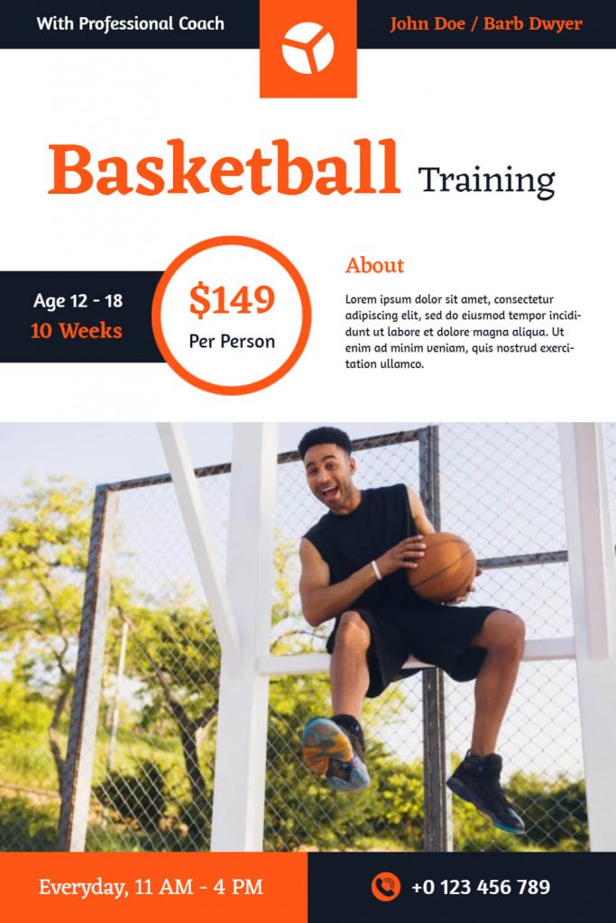 basketball training flyer