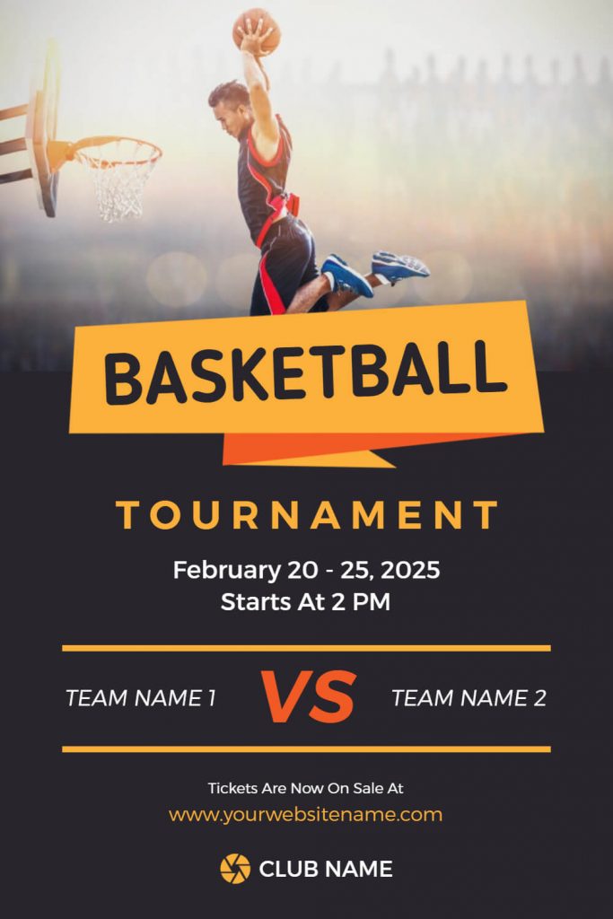 basketball tournament flyer template