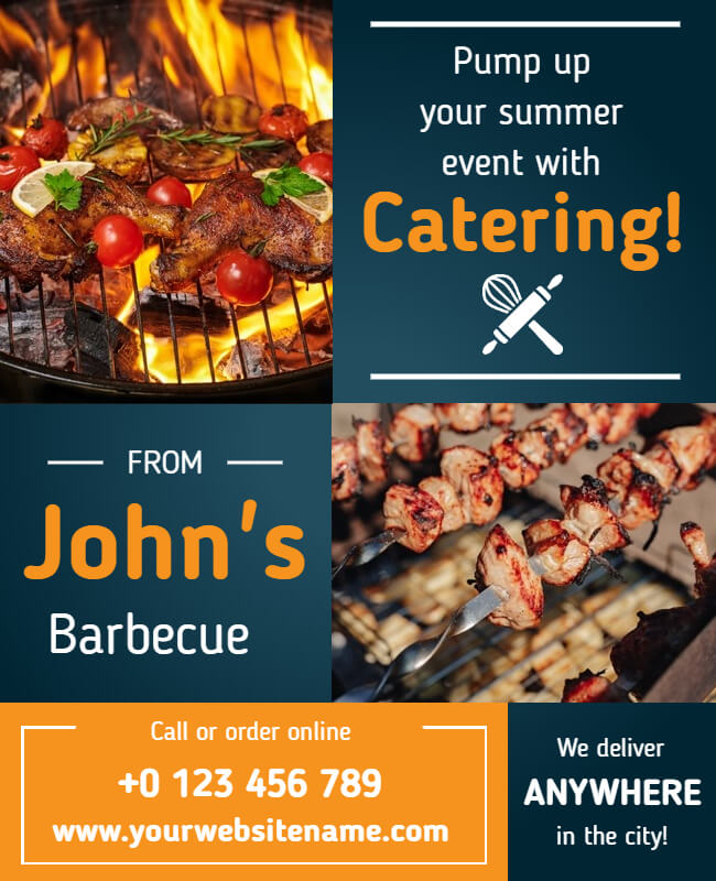 bbq catering flyer template