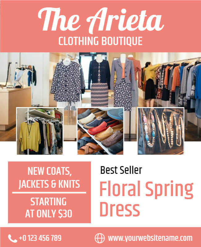 boutique flyer with images