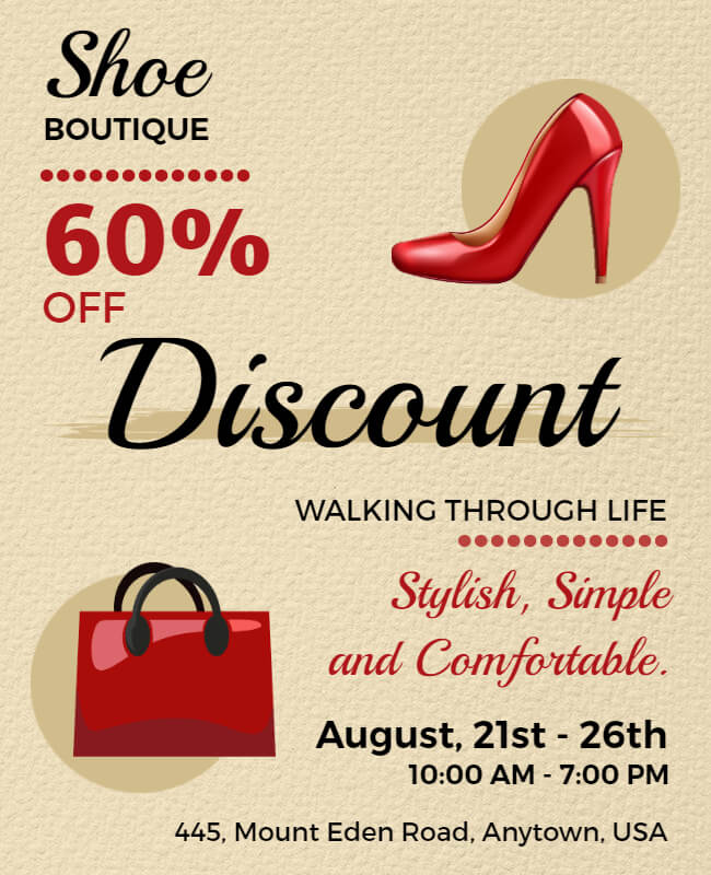 boutique flyer with discount