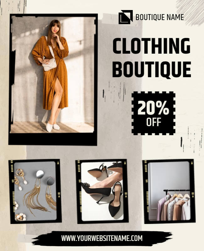 clothing boutique flyer template