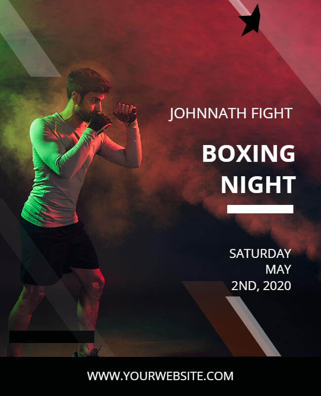 boxing night flyer template