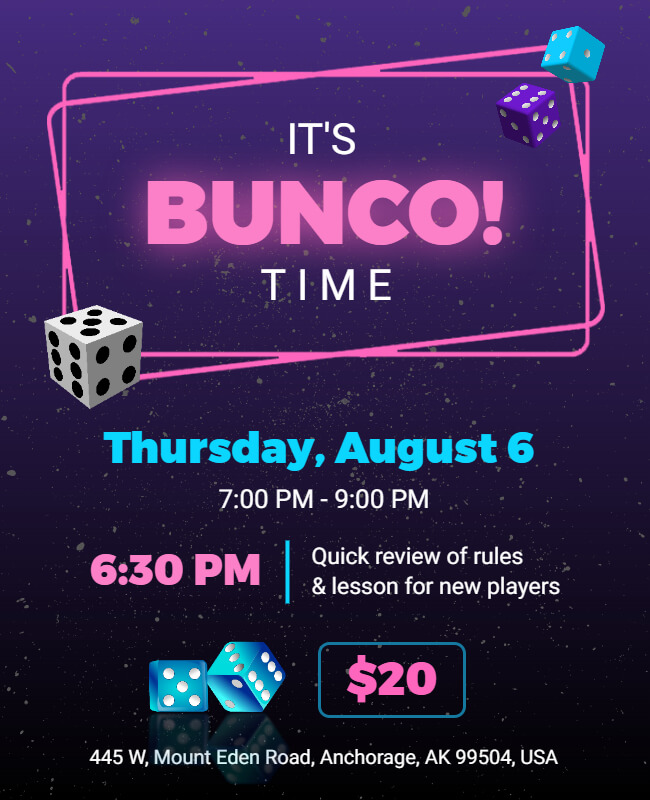 bunco flyer template