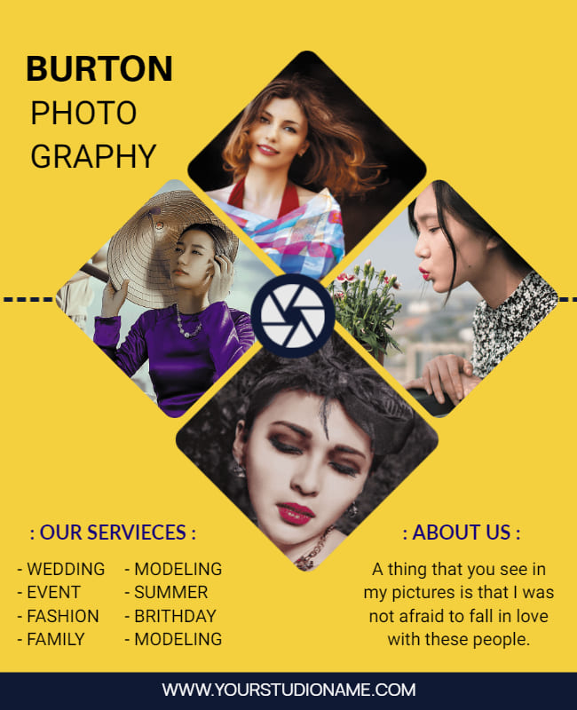 business portraits photography flyer