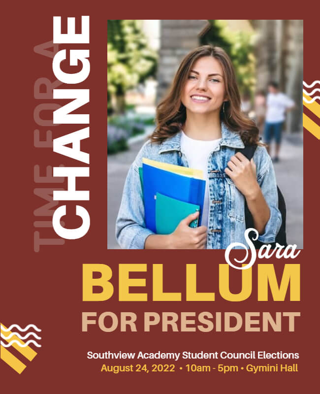 president election flyer template