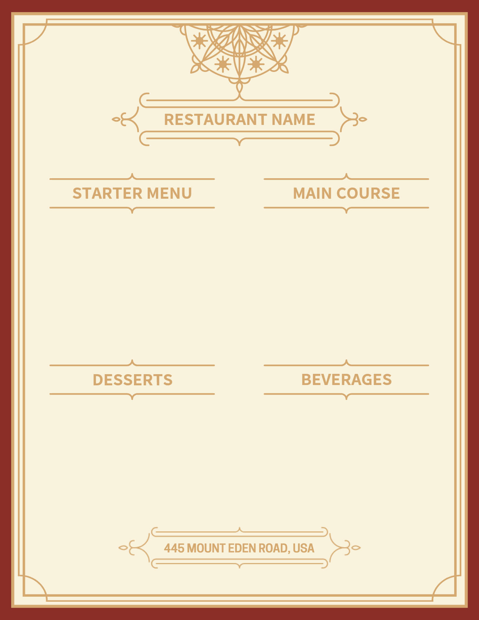 Blank Menu Background Design - Ideas & Examples